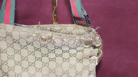 gucci bag fraying|gucci bag restoration melbourne.